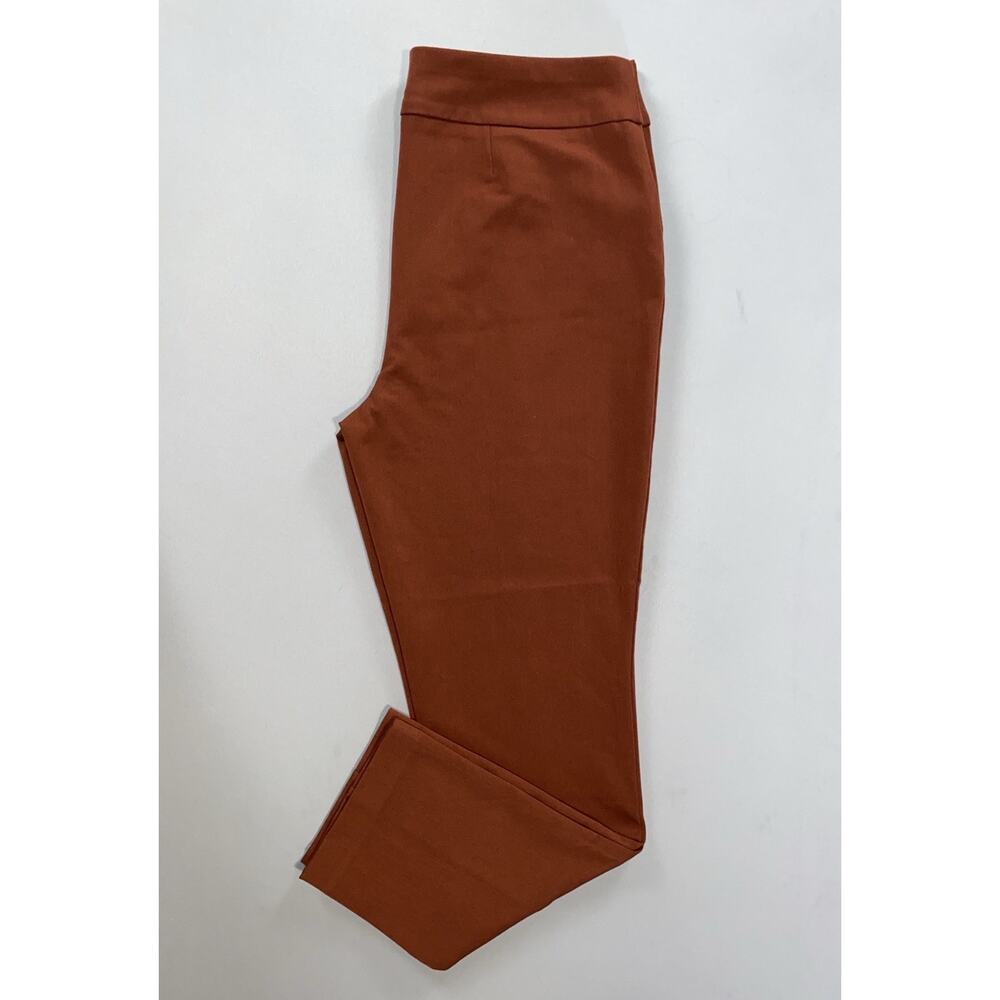 Chico's So Slimming Pull On Ponte Knit Ankle Pants. Rust Red, Tag 2.5 (14). MINT